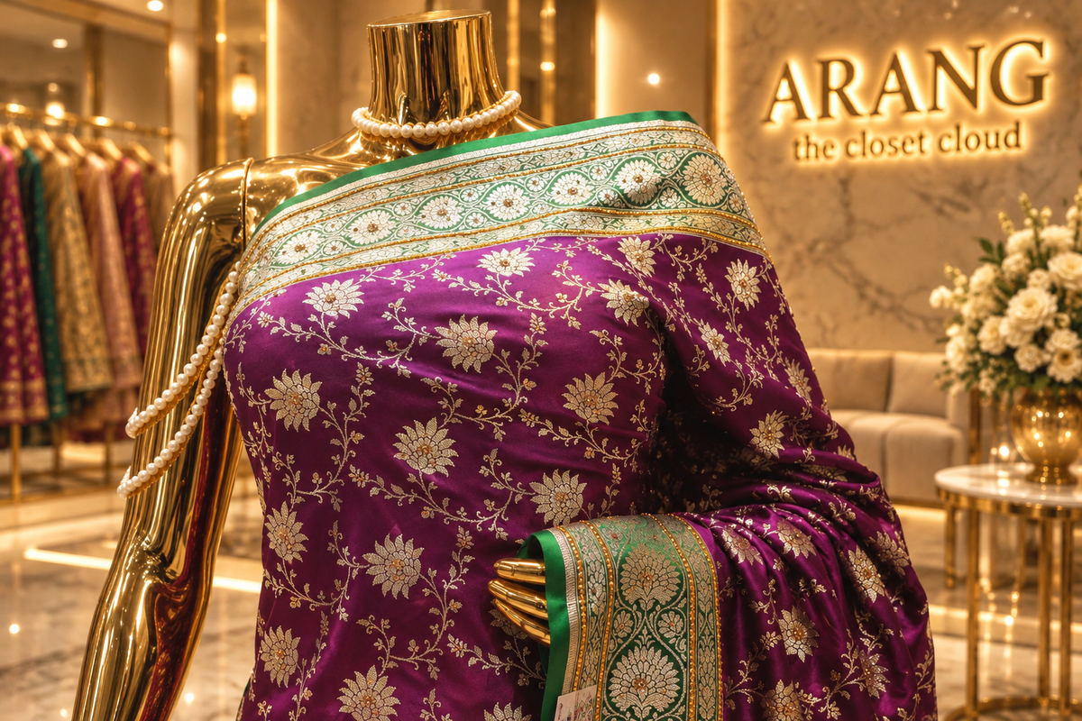 "The Luxury Purple" Premium Banarasi Silk Saree