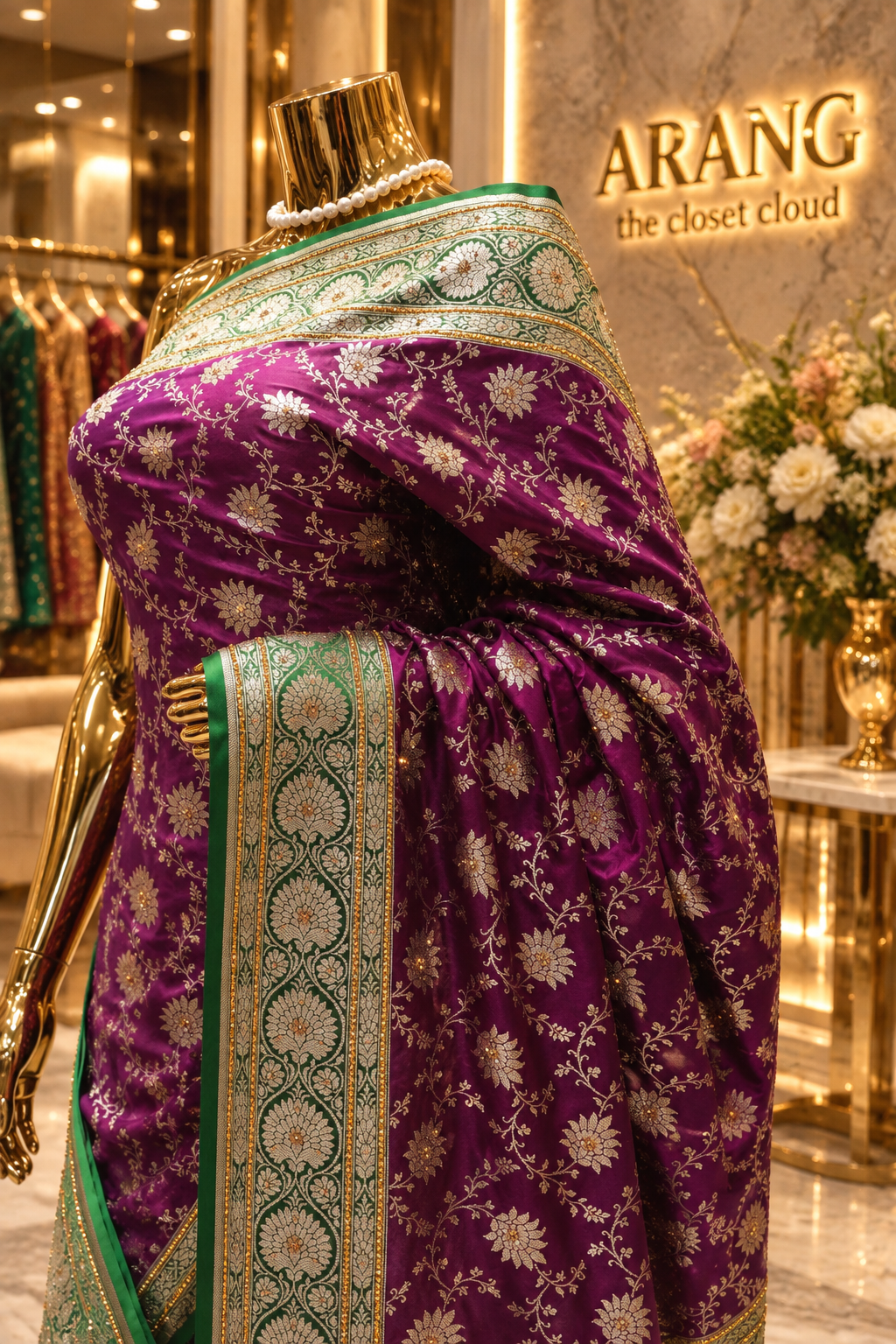 "The Luxury Purple" Premium Banarasi Silk Saree