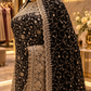 "The Royal Black" Premium Designer Saree with Veil