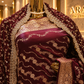 "The Royal Maroon" Premium Banarasi Silk Bridal Saree with Veil