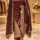 "The Royal Maroon" Premium Banarasi Silk Bridal Saree with Veil