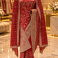 "The Luxury Crimson Red" Premium Bridal Saree with Veil