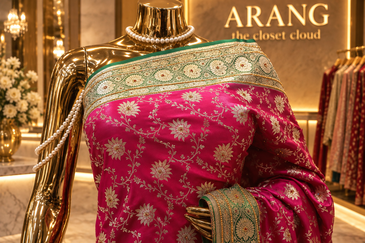 "The Luxury Royal Rani Pink" Premium Banarasi Silk Saree