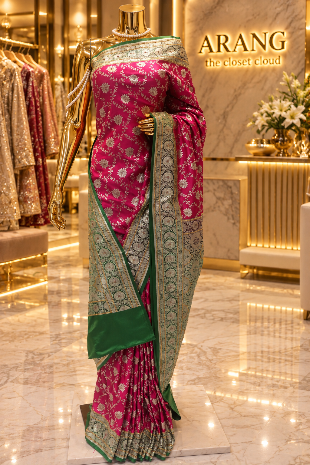 "The Luxury Royal Rani Pink" Premium Banarasi Silk Saree