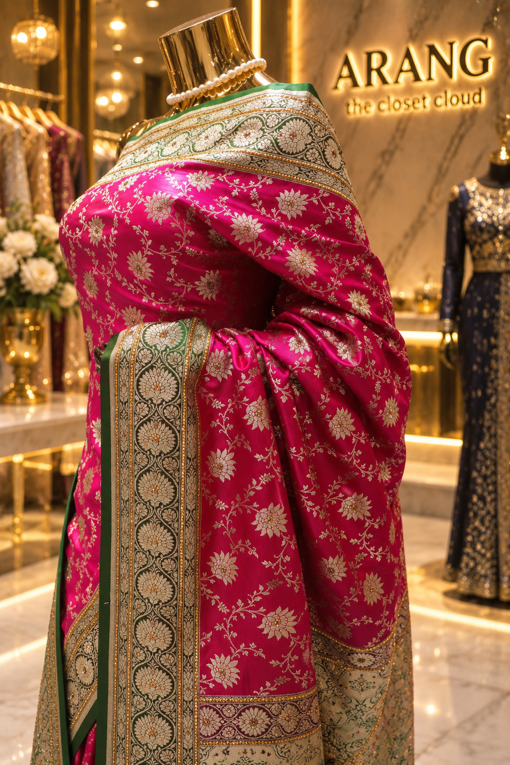 "The Luxury Royal Rani Pink" Premium Banarasi Silk Saree