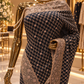 "The Exquisite Charcoal Navy Blue" Premium Designer Saree