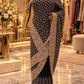"The Exquisite Charcoal Navy Blue" Premium Designer Saree