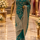 "The Luxury Teal Saree" Premium Designer Saree