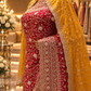 "The Luxury Bridal Red" Premium Bridal Saree With Veil