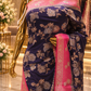 "The Royal Navy Blue" Premium Banarasi Crepe Silk Saree