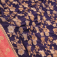 "The Royal Navy Blue" Premium Banarasi Crepe Silk Saree