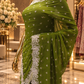 "The Elegant Olive Green" Premium Designer Saree