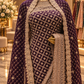 "The Luxury Deep Plum" Premium Designer Saree with Veil