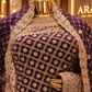 "The Luxury Deep Plum" Premium Designer Saree with Veil