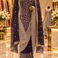 "The Luxury Deep Plum" Premium Designer Saree with Veil
