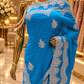 "The Vibrant Turquoise" Premium Designer Saree