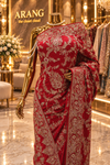 "The Sparkling Red" Premium Wedding Wear Saree