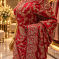 "The Sparkling Red" Premium Wedding Wear Saree
