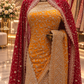 "The Brilliant Yellow" Premium Designer Saree with Veil