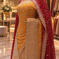 "The Brilliant Yellow" Premium Designer Saree with Veil