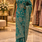 "The Peacock Green" Luxurious wedding Wear Saree