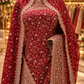"The Luxury Pink Topaz" Premium Designer Saree With Veil