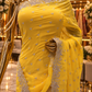 "The Exquisite Haldi Yellow" Premium Designer Partywear Saree