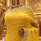 "The Exquisite Haldi Yellow" Premium Designer Partywear Saree