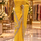 "The Exquisite Haldi Yellow" Premium Designer Partywear Saree