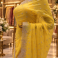 "The Exquisite Haldi Yellow" Premium Designer Partywear Saree