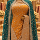 "The Brilliant Yellow" Premium Designer Saree with Veil