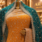 "The Brilliant Yellow" Premium Designer Saree with Veil