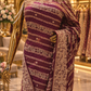 "The Royal Magenta Wine" Premium Bridal Banarasi Chiffon Saree