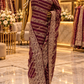 "The Royal Magenta Wine" Premium Bridal Banarasi Chiffon Saree