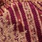 "The Royal Magenta Wine" Premium Bridal Banarasi Chiffon Saree