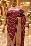 "The Royal Maroon" Premium Banarasi Silk Bridal Saree