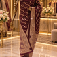 "The Royal Maroon" Premium Banarasi Silk Bridal Saree