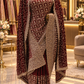 "The Royal Maroon Velvet" Premium Bridal Saree With Veil