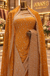"The Royal Yellow" Premium Designer Saree With Veil