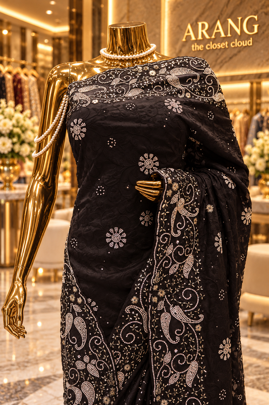 “The Stunning Black” Premium Designer Saree