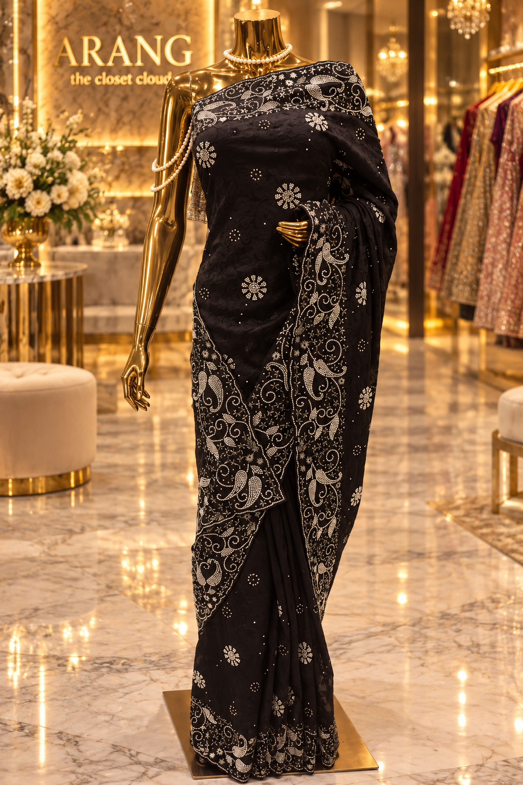 “The Stunning Black” Premium Designer Saree
