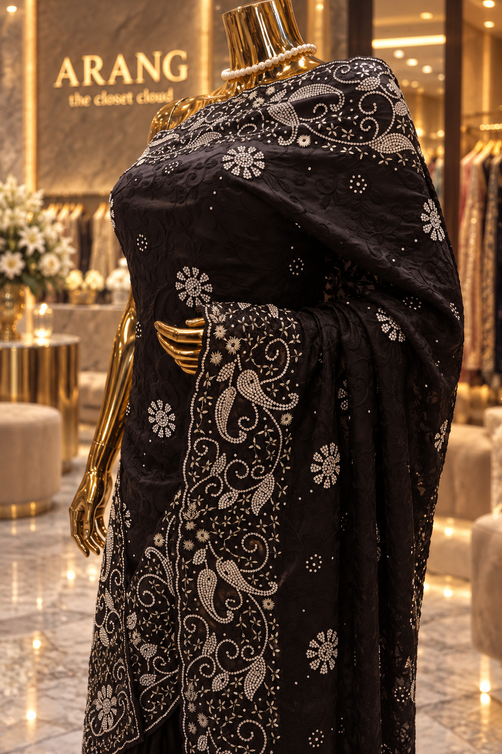 “The Stunning Black” Premium Designer Saree