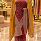 "The Luxury Raspberry Pink" Premium Wedding Wear Saree With Veil