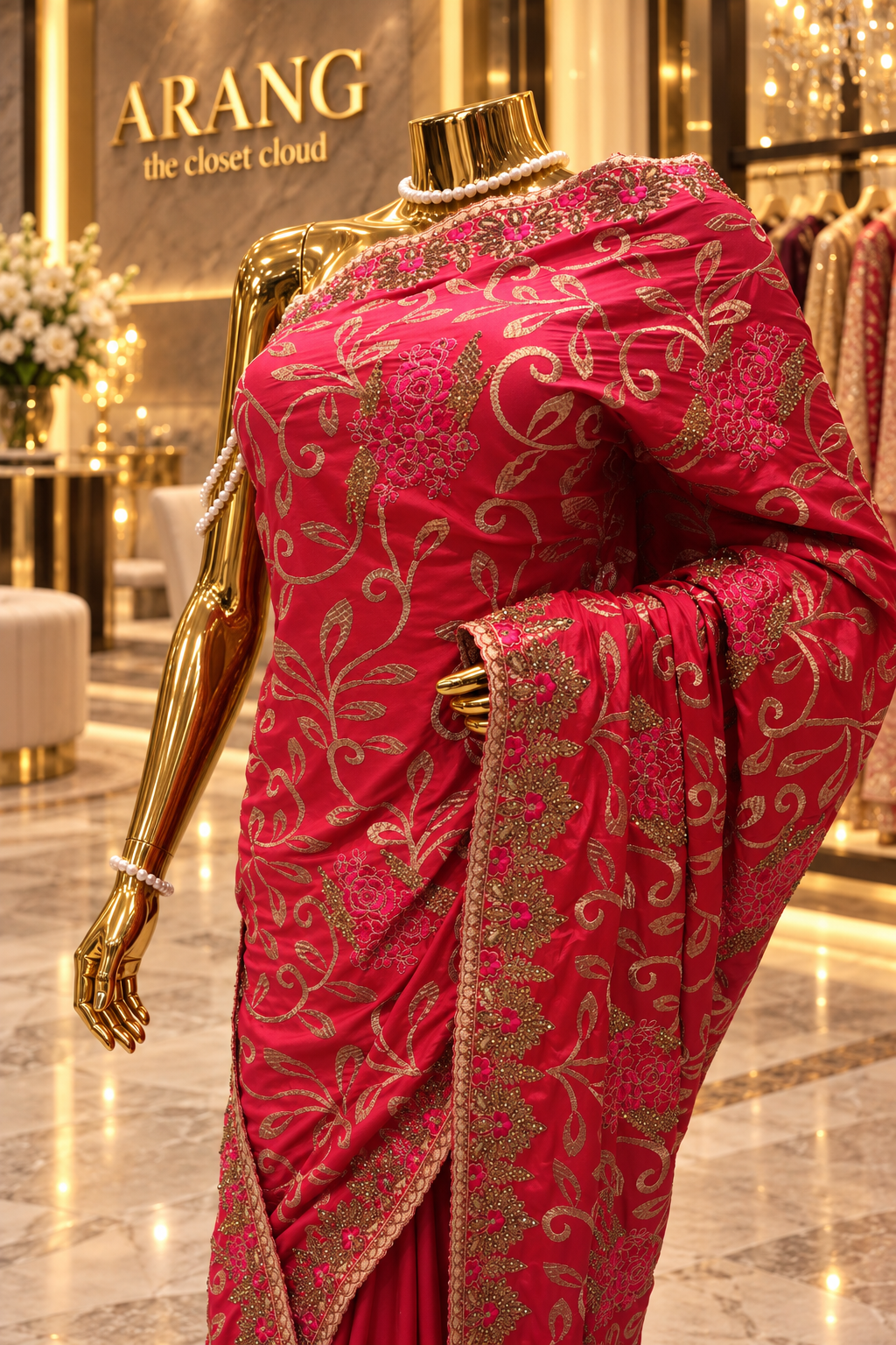 "The Stunning Pink" Premium Designer Saree