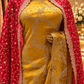 "The Brilliant Yellow" Premium Designer Saree with Veil