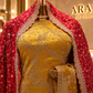 "The Brilliant Yellow" Premium Designer Saree with Veil