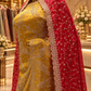"The Brilliant Yellow" Premium Designer Saree with Veil