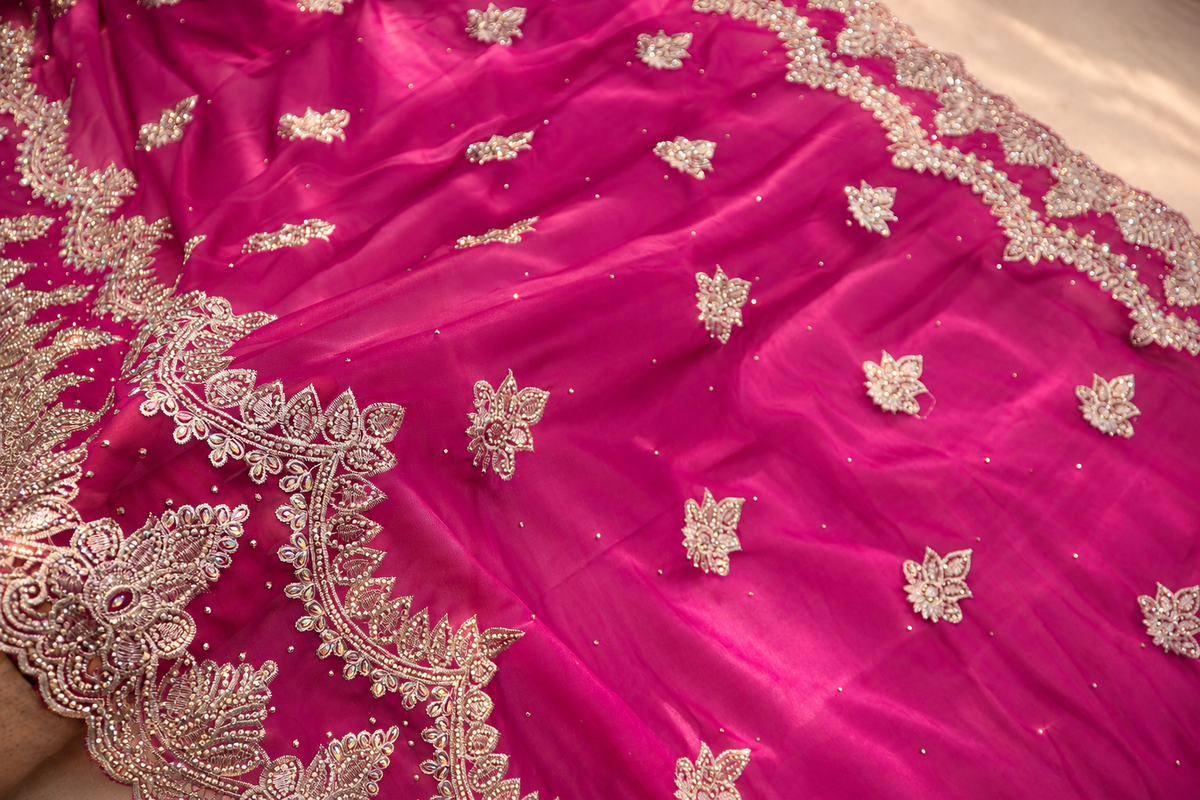 "The Magenta Pink" Premium Designer Saree