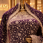 "The Deep Plum" Premium Designer Saree With Veil