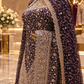 "The Deep Plum" Premium Designer Saree With Veil